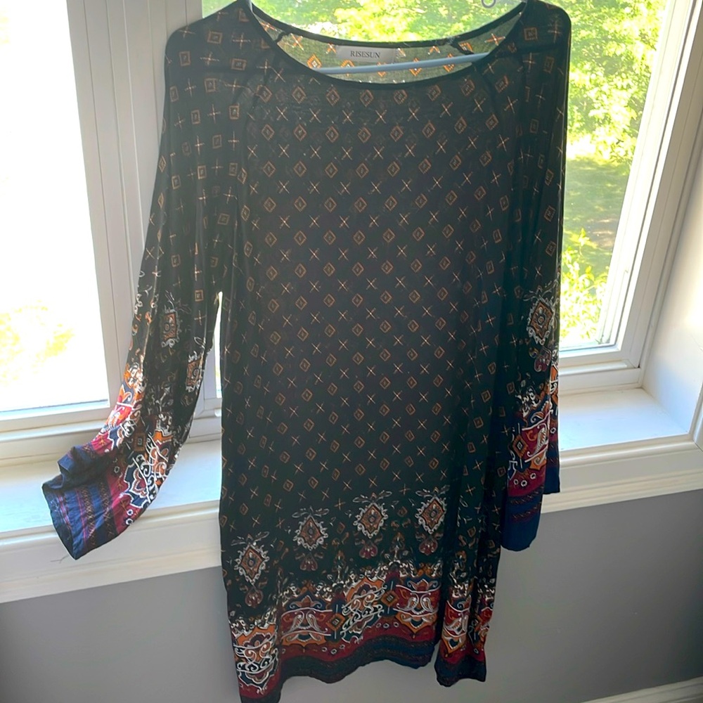 Boho Black/Multicolor Dress